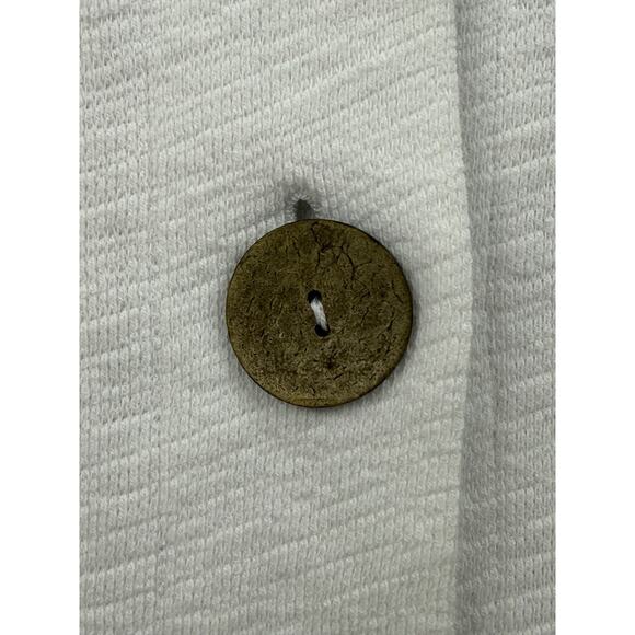 Habitat French Terry Cardigan Hoodie White Cotton Button Front Sweatshirt Large - Picture 6 of 12